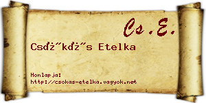 Csókás Etelka névjegykártya
